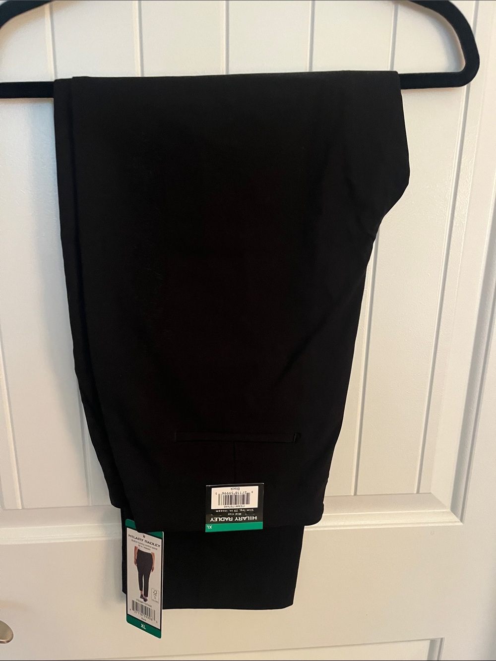 Hilary Radley Black Straight-Leg Women's Pants
